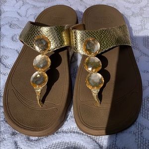 Bling flip flops for healthy feet